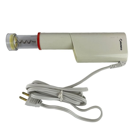 Norelco Electric Corkscrew Vtg 1985 Bottle Opener White CS100 Tested Works - Picture 2 of 8